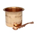 KAPITA Copper Panch Patra Worship Glass and Spoon 150ml